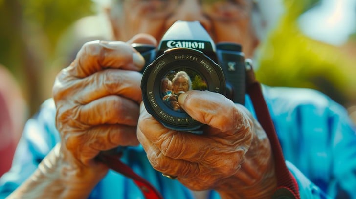 Photographer capturing candid moments