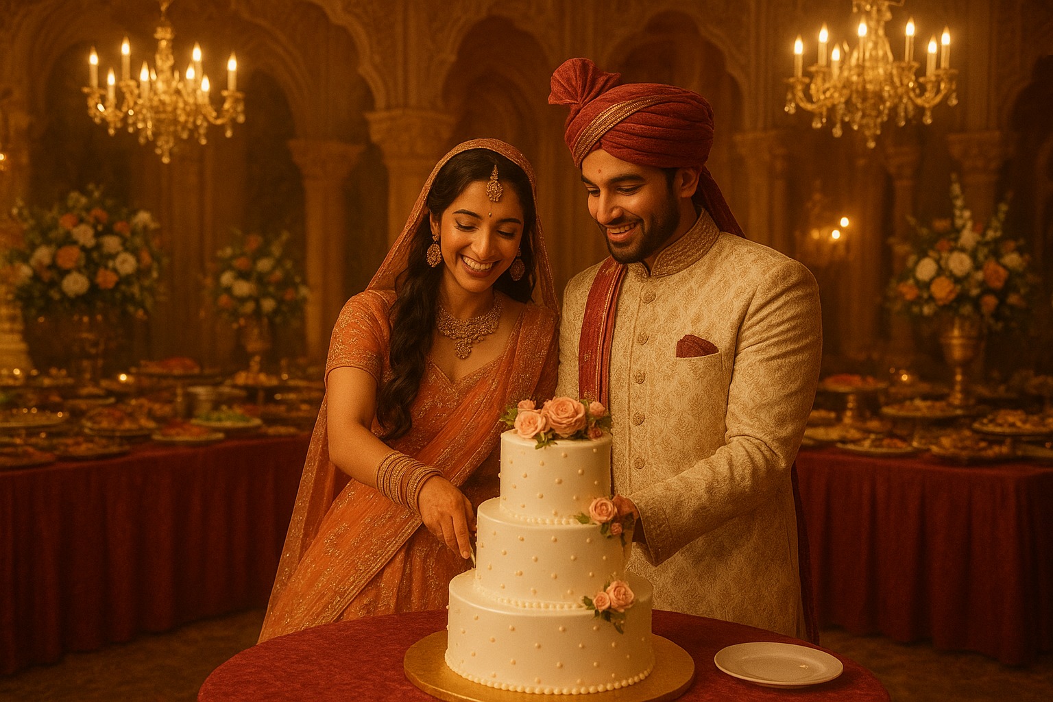 Royal palace wedding setup