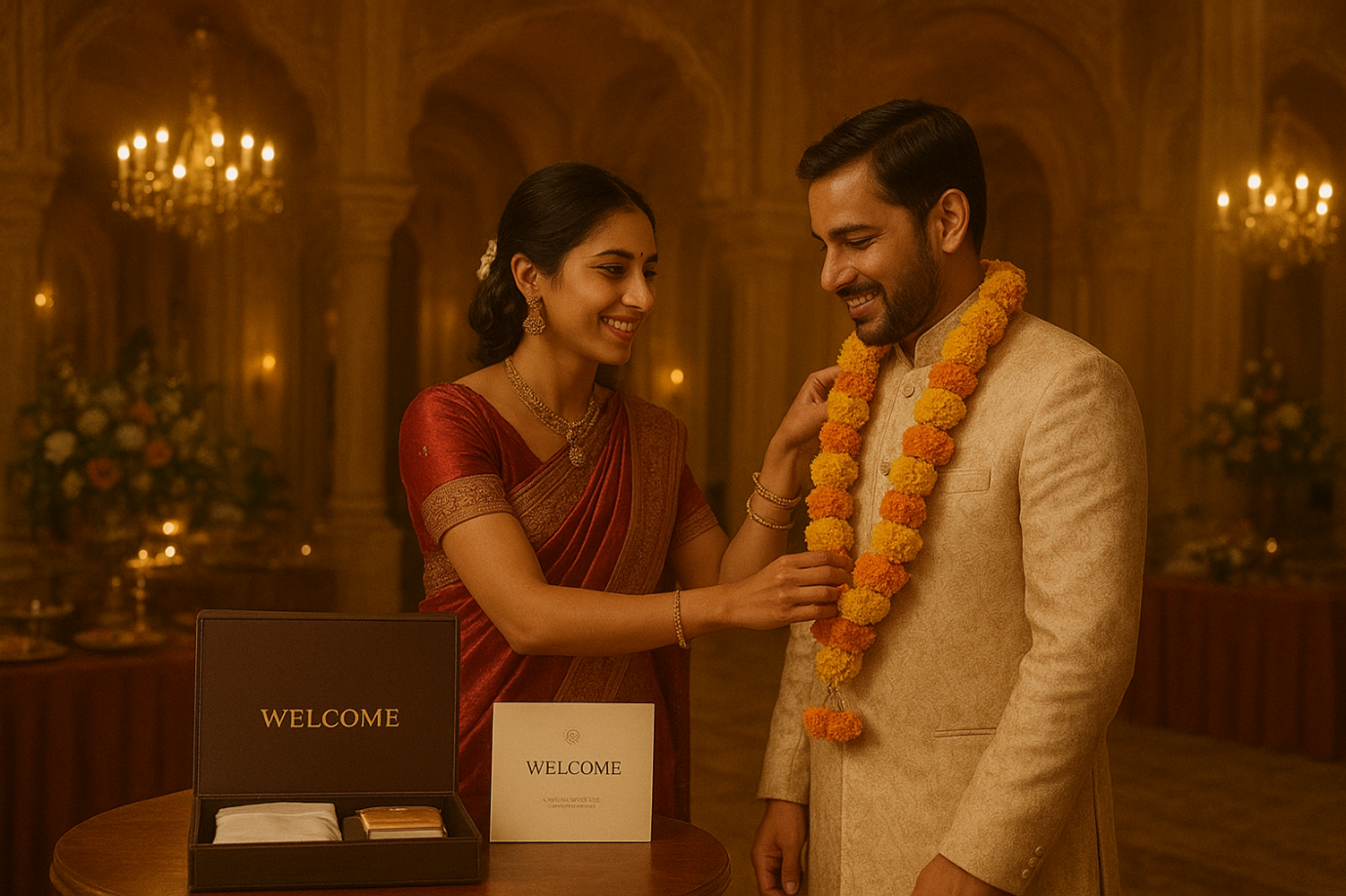 Wedding catering setup